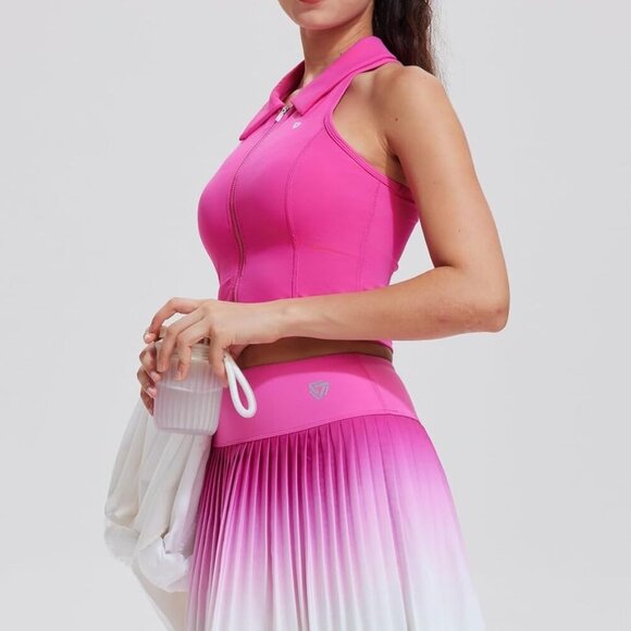 Women Pleated Tennis Skirt Shorts High Waisted Athletic Skorts for Golf - Picture 4 of 6